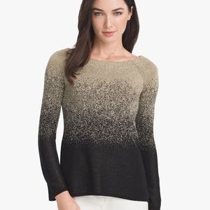 White House Black Market gold and black sweater